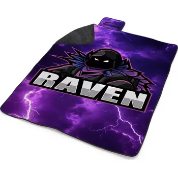 deka Sablio Plážová deka FORTNITE RAVEN Fialová bouře: 200x140 cm