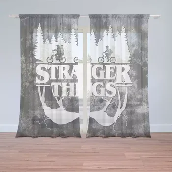 Záclona Sablio Záclony Stranger Things White: 2 ks - 150x250 cm - Sablio
