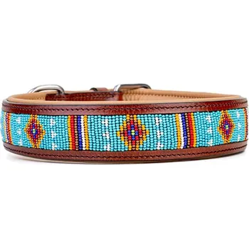 Obojek pro psa Kay-line kožený obojek African Sky vel. 55 (40-47 cm)