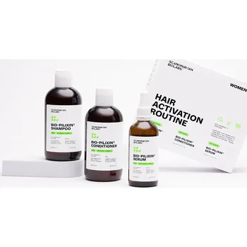 Vlasová regenerace Scandinavian Biolabs Bio-Pilixin® Hair Activation Routine - Women Rutina pro posílení a růst vlasů pro ženy, 3 × 250 ml