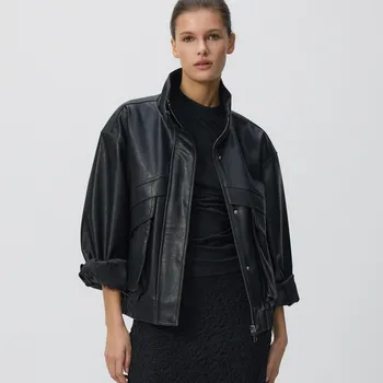 Dámský kabát Reserved - Bunda s umělé kůže - černý - 489IA-99X - 489IA-99X-L