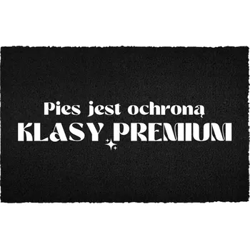 Rohožka VSTUPNÍ ROHOŽKA 40X60 ČERNÁ KOKOSOVÁ PRO DŮM S HUMORNÝM MOTIVEM - PREMIUM OCHRANA