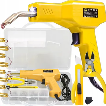 Svářečka Svářečka plastů, horkovzdušná pistole na plasty + příslušenství, svorky