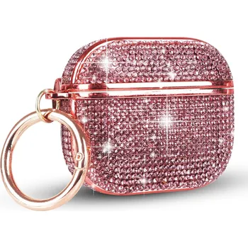 Příslušenství pro sluchátka Prémiový obal s kamínky pro AirPods PRO 2 Barva: Růžová