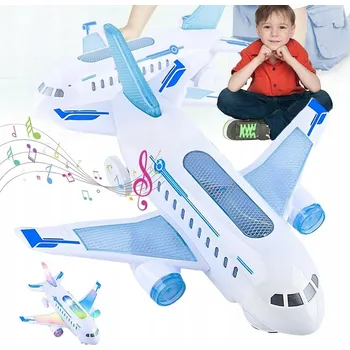 autíčko OSOBNÍ LETADLO PRO DĚTI - SVÍTÍ, VYDÁVÁ ZVUKY, 25 CM