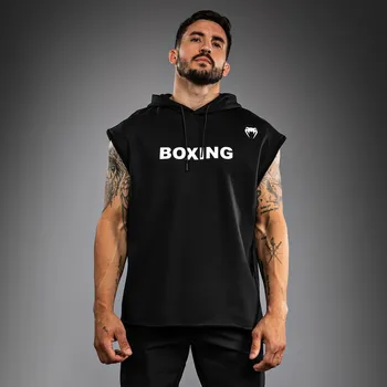 Pánská mikina Pánská mikina bez rukávů Venum Boxing VT - Black/White Velikost: XXXL