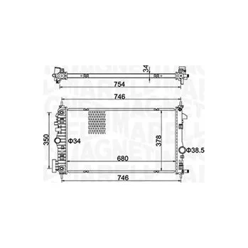 Auto-moto Chladič, chlazení motoru MAGNETI MARELLI 350213152300