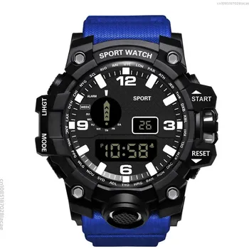 Hodinky Multifunkční digitální sportovní pánské hodinky | pánské doplňky - Modrý