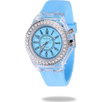 Hodinky Svítící led párové módní hodinky | doplňky - Světle modrá