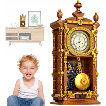 ostatní stavebnice STAVEBNICE KYVADLOVÝCH HODIN V RETRO STYLU 751 DÍLKŮ. UNIKÁTNÍ SBĚRATELSKÝ KOUSEK