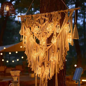 Venkovní osvětlení Solární venkovní světelný řetěz retro | dekorace