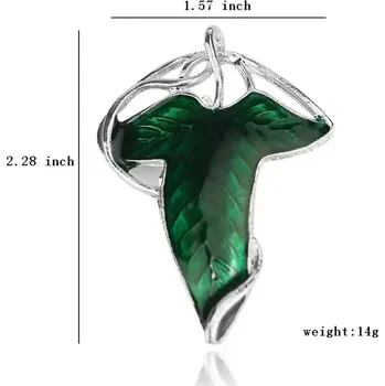 Náhrdelník Zelený list elfí náhrdelník | šperk - Brož