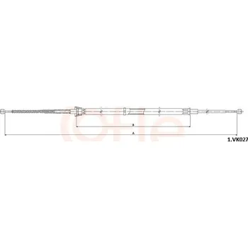 Lanko parkovací brzdy Tažné lanko, parkovací brzda COFLE 92.1.VK027