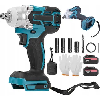 21V 520Nm Bezkomutátorový rázový utahovák 1/2" s protiskluzovou rukojetí a LED světlem