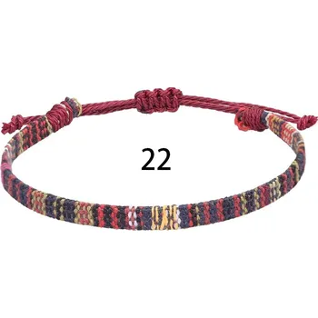 Náramek Kotníkový pletený barevný letní náramek | šperk - 22