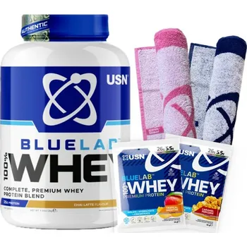 Protein AKCE USN BlueLab 100% Whey Protein Premium 2000 g + ZDARMA Ručník + 2x vzorek
