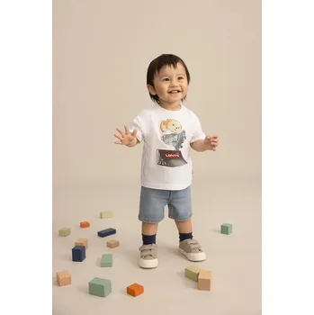 Dupačky Kojenecká sada Levi's SKATER LEVI TEE & DENIM SE 6EP629 bílá 00X, vel. 62