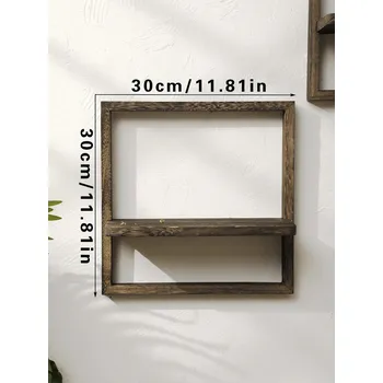 police Černá plovoucí nástěnná police boho | bytová dekorace - nástěnná police MS8967