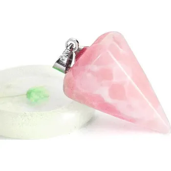 Přívěsek Křišťálový kuželový přívěsek z kamene | komponent na výrobu šperků - PKSS