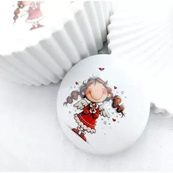 Kosmetické zrcátko Anděl lásky, zrcátko průměr 58 mm, 1 kus