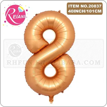 Balónek Oranžový fóliový balónek číslo | party dekorace - 20837 40 palců oranžová 8 , 40 palců