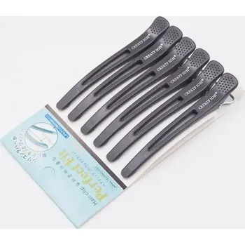 Krokodýlí sekční klipsy do vlasů | sponky - ŠEDÁ