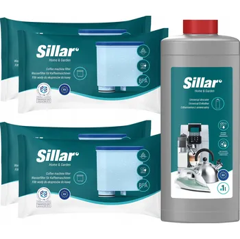 Sillar odvápňovač pro kávovary 1l + 4x filtr do vody Saeco Phillips