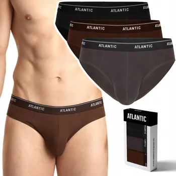 Slipy Pánské slipy 3-BALENÍ slipy ATLANTIC 3MP-157 - XXL