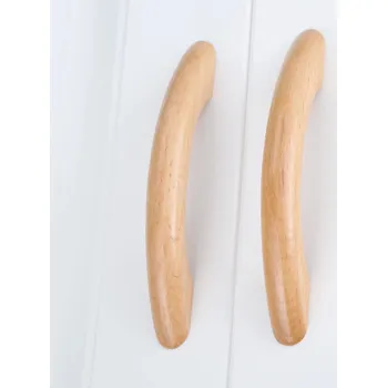 Nábytkové kování Dřevěná nábytková úchytka kuchyňská | madlo 1+2 ks - Rozteč otvorů K 96 mm