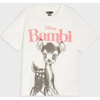 Sinsay - Bavlněná košilka s potiskem Bambi - krémová - 844HA-01X - 844HA-01X-L