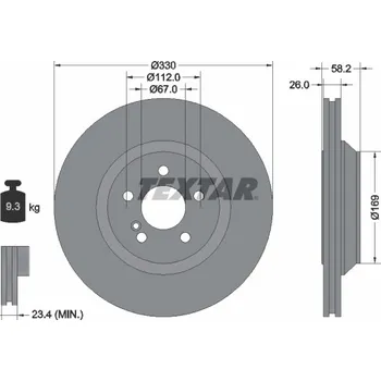 Brzdový kotouč Brzdový kotouč TEXTAR 92197903