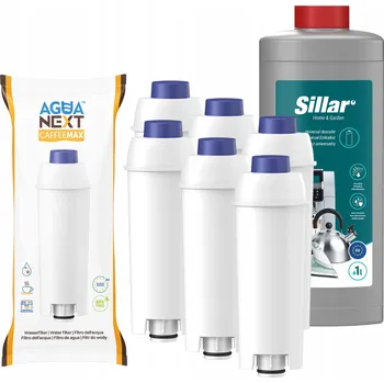 Kávovar Sillar odvápňovač pro kávovar + 6x Agua Next filtr do kávovaru Delonghi