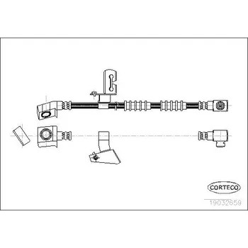 Brzdová hadice Brzdová hadice CORTECO 19032659