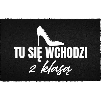 Rohožka ČERNÁ KOKOSOVÁ VSTUPNÍ ROHOŽKA PŘED DVEŘE - VTIPNÁ, STYLOVÁ S HUMOREM