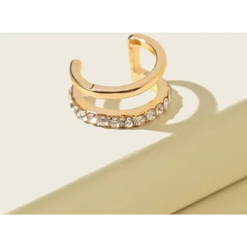 Náušnice Zirkonové geometrické náušnice | šperk 2 ks - Zlato