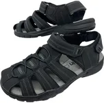 Cabin Pánské černé sandály s uzavřenou špičkou a odepínacím páskem Barva: Černá, Velikost: 45