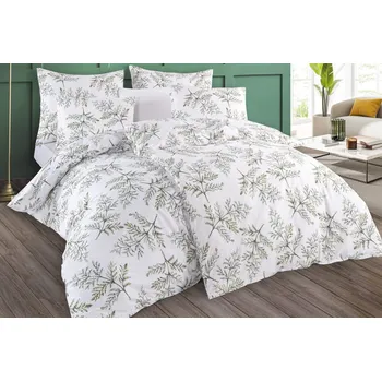 Povlečení Bavlněné povlečení s lesním vzorem Lora, 140x200 cm + 50x70 cm