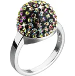 Stříbrný prsten s krystaly zelená boule 735013.5 vitrail medium 54 (průměr 17,2 mm)