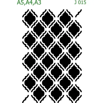 Plastová šablona pro malování - Strukturální vzory - Zámecký vzor (J015) - A5 , Nelepící folie