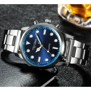 Hodinky Luxusní pánské hodinky ocelové | pánské doplňky - Modrý