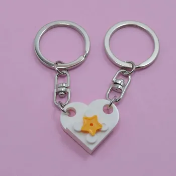 Přívěsek 2 ks Párové klíčenky srdce pro pár | přívěsek - 10