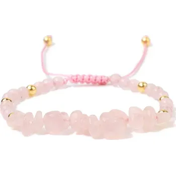 Náramek Minerální náramek z kamenů ametyst růženín | šperky - FA0222