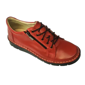 Dámské mokasíny De-plus polobotky 137 C-25 červené