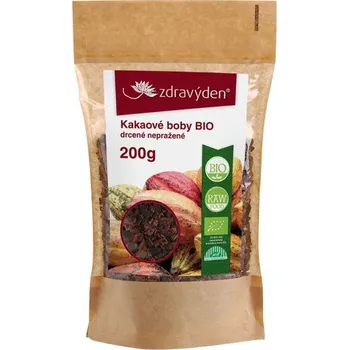 Zdravý den Kakaové boby BIO drcené nepražené 200g