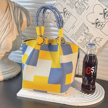 Kabelka Dámská pletená nákupní kabelka | taška - F