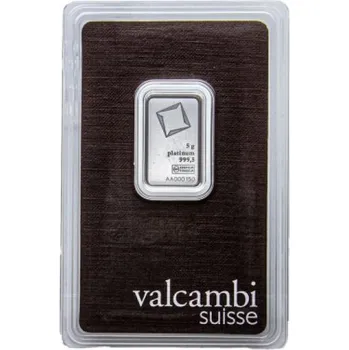 Sběratelství Platinový slitek Valcambi 5g