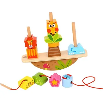 Hračka pro nejmenší Tooky Toy Balanční nasazování Zvířátka
