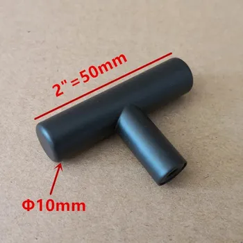 Nábytkové kování Nerezové černé kuchyňské madlo moderní | nábytková úchytka - Černá - 50 mm