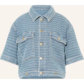 Dámský blejzr Mos Mosh Dámská Krabicová Bunda Mmebba, modrá / krémová, 38