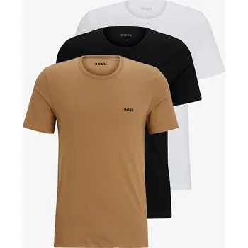 Pánské tričko Tričko Hugo Boss T-Shirt 3-Pack Classic Beige/ Black/ White M